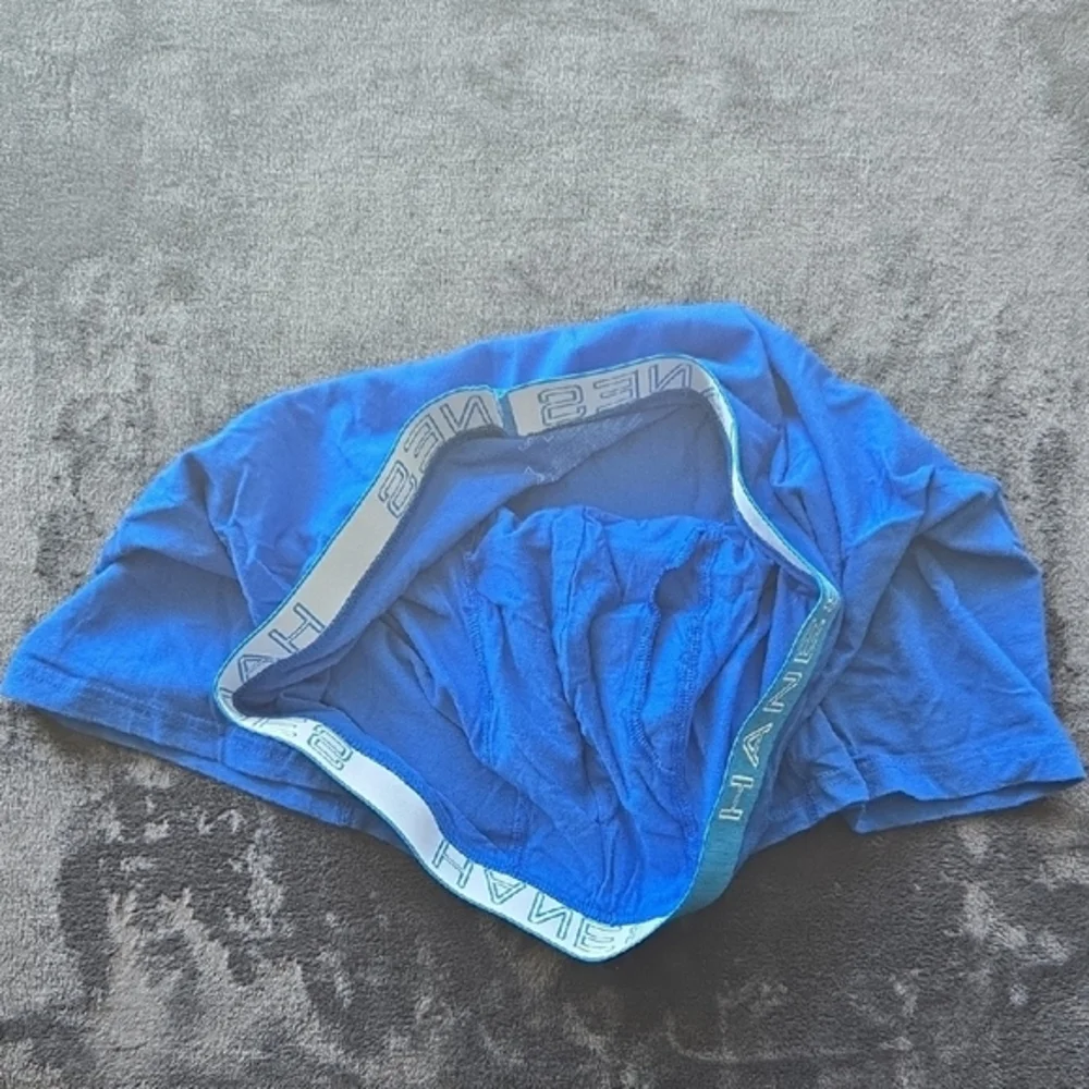 Hanes Blue Boxer Briefs with Elastic Waistband - Picture 4 of 5